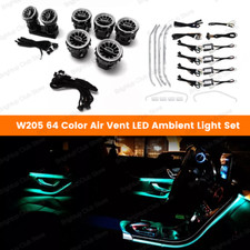 64 Colors Air Vent LED Ambient Light Set For Mercedes Benz C Class W205 2015+