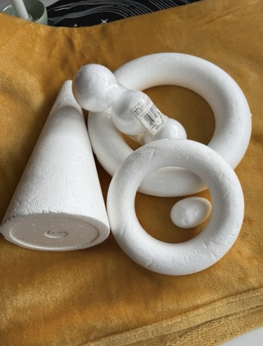 Polystyrene shapes mixed lot - polystyrene,