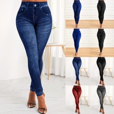 Womens Denim Look Leggings