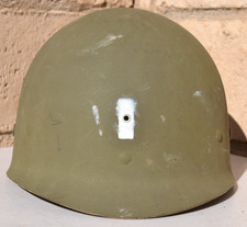 US ARMY WW2 M-1 COMBAT HELMET LINER SEAMAN PAPER COMPANY WITH NAPE STRAP & BAND
