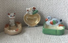 3 RARE VINTAGE PORCELAIN