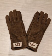 UGG SUEDE BROWN WINTER GLOVES