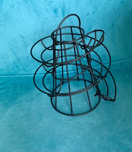 Black wire metal egg basket - wire,