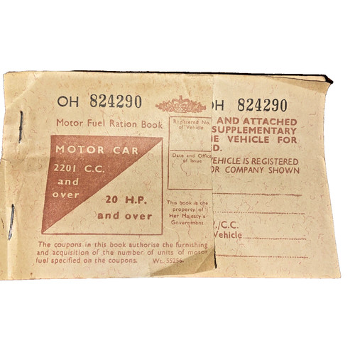 Motor fuel ration book - ration,