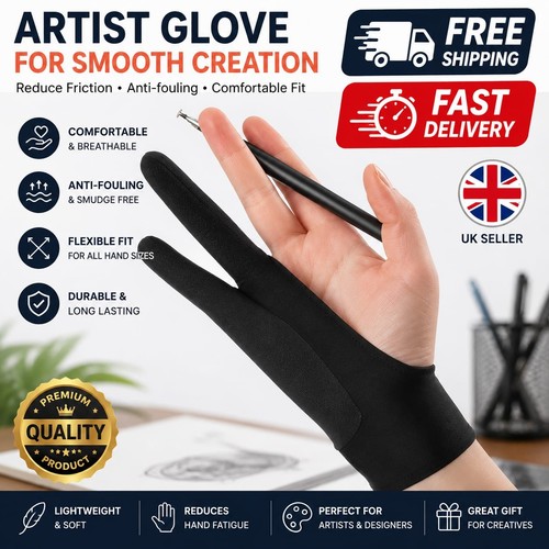 Anti fouling artist glove - artist, for
