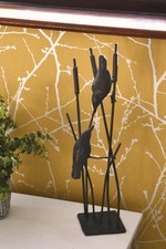 Birds On Reeds ornament ... cast iron