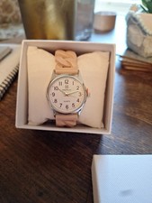 Philip Mercier Quartz Watch Women’s Pink Strap Silver Case Classic