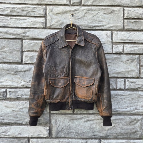 Vintage schott leather jacket - leather,