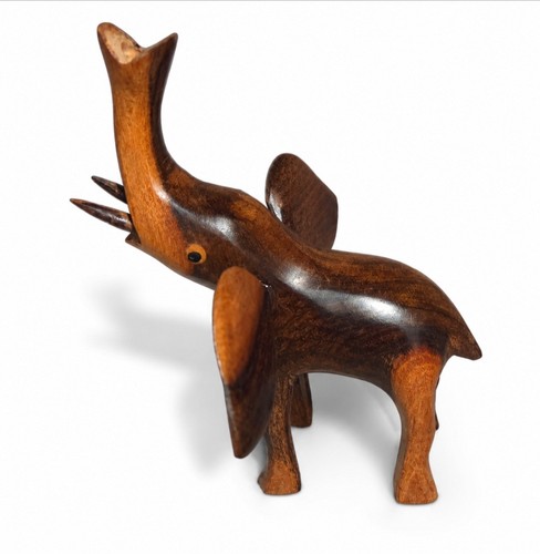Vintage wooden elephant - vintage,