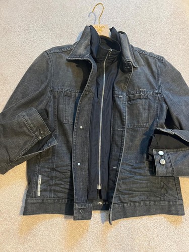 Prada denim jacket grey