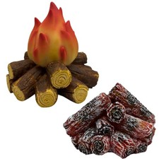 Faux Fireplace Logs With Lights Artificial LED Firewood Decorative applied