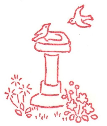 Vintage embroidery transfer - vintage,