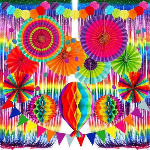 Party decorations colourful - party,