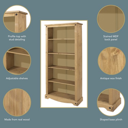 Corona tall bookcase antique - corona,