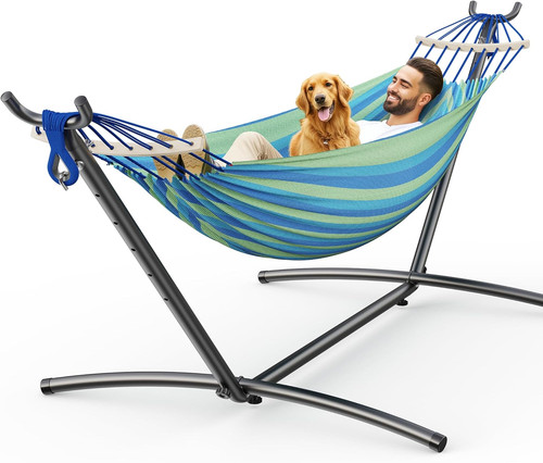 Double hammock with stand 2 - hammock,