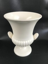Wedgwood White Queens ware  shell design Urn vase 17cm tall