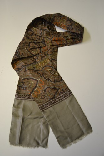 Brown silk men cravat - brown, /