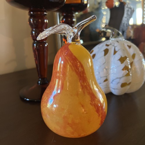 Murano style large pear art - large,