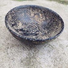Old jade ware Be unearthed,China old jade ware Embossed dragon patterned bowl