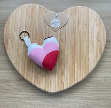 Padded Heart Keyring  in Orla