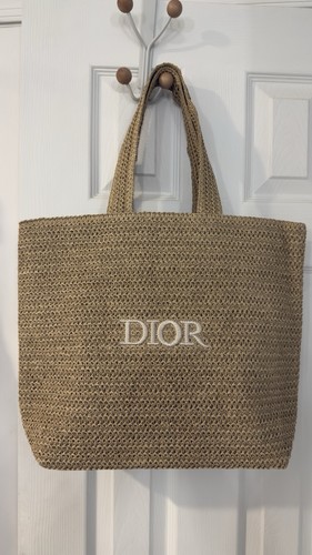 Dior beauty woven raffia tote - beauty,