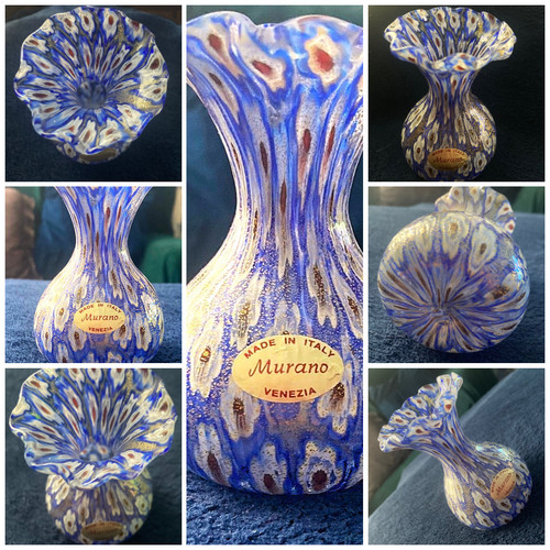 Murano millefiori small glass - murano,