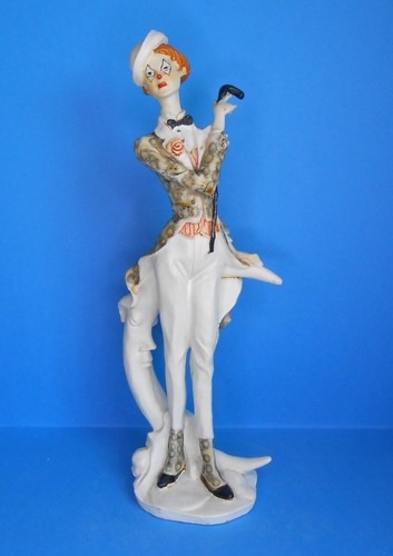 Lady clown with walking - lady,