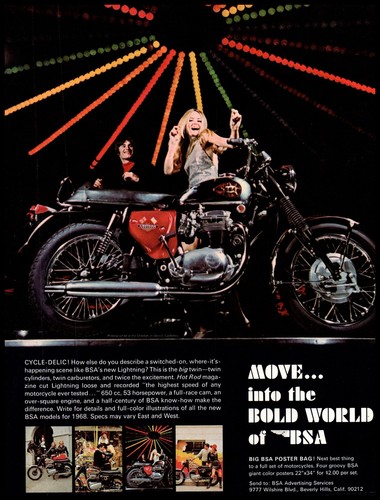 1968 bsa lightning 650 - bsa,