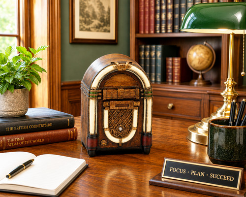 Retro jukebox money box - money, resin