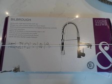 Cooke & Lewis Bilbrough Black Kitchen Side lever spring neck Tap BNIB