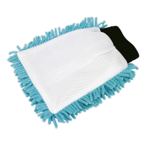 Sealey shaggy microfibre mitt - shaggy,