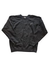 Vintage Nike Jumper Black Men's Regular Crew Neck Size: Medium 90's