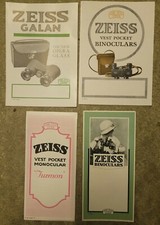 4 Vintage Carl Zeiss Leaflets