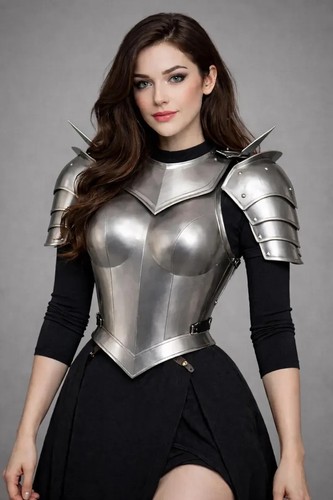 Medieval steel lady armor - steel,