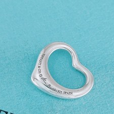 Tiffany & Co. Small Open Heart Pendant Top Elsa Peretti Silver925