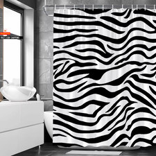 Leopard Shower Curtains Black