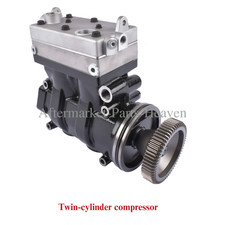 Twin-cylinder Air Brake Compressor for Paccar 1977704PRX 2020644PEX New