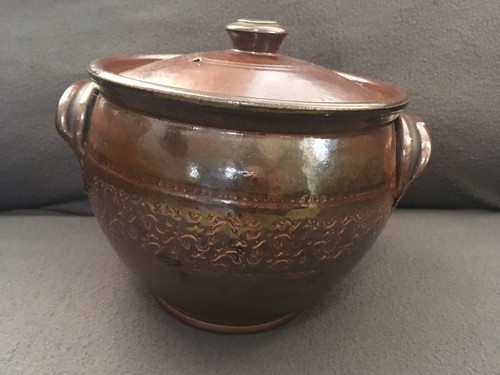 Old ceramic stoneware pot - ceramic,