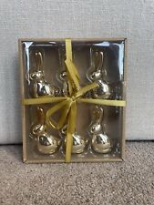 Tk Maxx Homesense Easter Set Of 6 Gold Mini Bunny Rabbit  Ornaments Decorations
