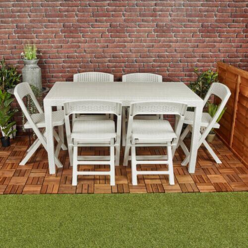 White plastic rattan - rattan, 6