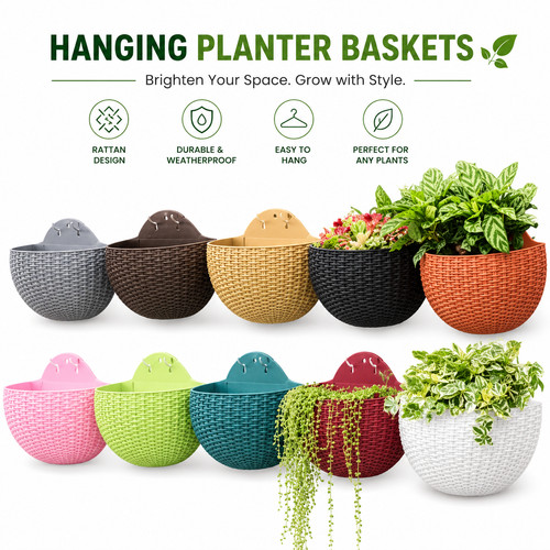 Wall mounted planter hanging - mounted,