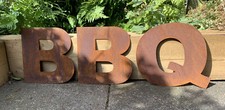 10 Inch Rusty Letters BBQ Rustic Sign