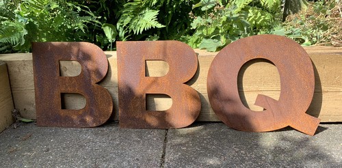 Inch rusty letters bbq - 10,