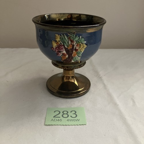 Antique copper lustre goblet - copper,