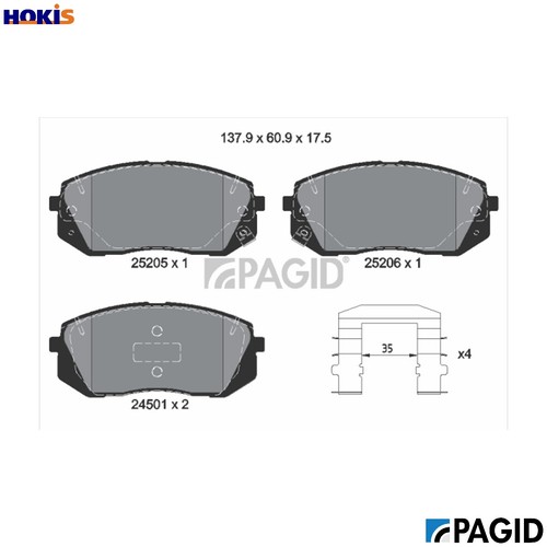 Brake pad set disc - brake,