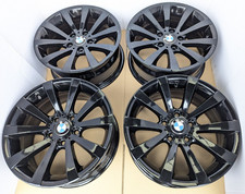 4x GENUINE GLOSS BLACK BMW 1 2 3 4 X1 X3 SERIES F30 F31 E90 E91 17" ALLOY WHEELS