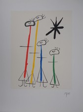 Joan MIRO: Surrealist Family with the Star - Signed Lithograph »