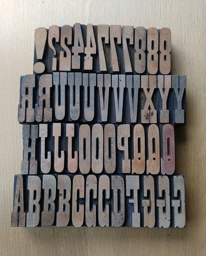 Vintage wooden letterpress - vintage,