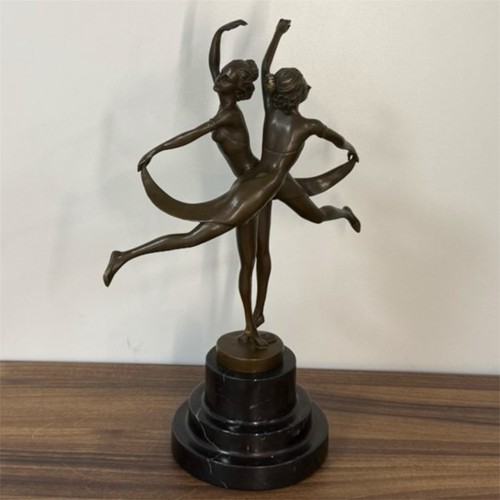 Bronze ballerina statue female - statue,