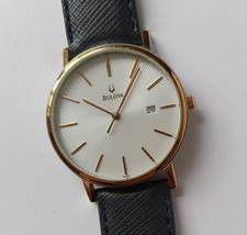 Bulova Mens White Dial Two